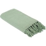 Jet de canap - paris prix - 130x160cm - vert deau - coton - rectangulaire