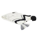 Jete de canape ethnique tufte noir 130x150cm