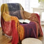 Jeté en coton pour canapé - lit jeté de couverture de lit chenille jacquard glands jeté couverture de ... Jeté en coton pour canapé - lit jeté de couverture de lit chenille jacquard glands jeté couverture de ...