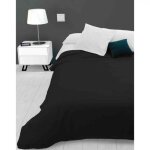 Jet de lit - soleil docre - adle - 240x220 cm - anthracite - fines rayures ton sur ton