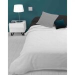 Jet de lit - soleil docre - adle - 180x220 cm - 70% coton - fines rayures ton sur ton