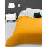 Jet de lit - soleil docre - adle - jaune moutarde - 240x220 cm - fines rayures ton sur ton