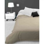 Jet� de lit - ad�le - taupe - 240x220 cm - 70% coton - lavable en machine