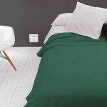 Jet de lit - soleil docre - adle - 180x220 cm - vert - coton 70% - polyester 30%
