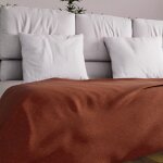 Jet de lit ou canap 180x220 cm adele brique par soleil docre