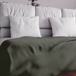 Jet de lit ou canap 180x220 cm adele kaki par soleil docre