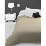 Jet de lit ou canap 180x220 cm adele taupe par soleil docre