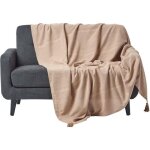 Jet� de lit ou de canap� rajput beige 225 x 255 cm