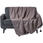 Jet� de lit ou de canap� rajput gris 255 x 360 cm
