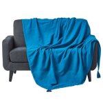 Jet� de lit ou de canap� rajput turquoise 255 x 360 cm