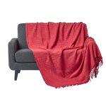 Jet� de lit ou de canap� terracotta nirvana en coton 225 x 255 cm