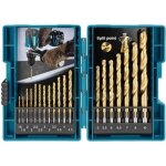 Jeu de 19 forets m�tal hss tin 15 - 10 mm - makita - d - 67527 - coffret en plastique robuste
