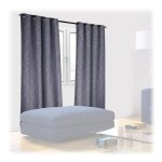 Relaxdays rideaux jeu de 2 opaque chambre  coucher rideaux d?assombrissement avec motifs diff. gris ...
