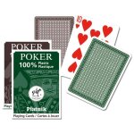 Jeu de cartes de poker - piatnik - marron - 55 cartes - plastique - taille unique