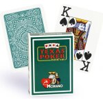 Jeu de cartes texas poker modiano 100% plastique vert Jeu de cartes texas poker modiano 100% plastique vert