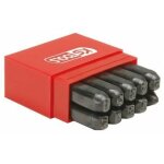 Jeu de chiffres � frapper - kstools - 10 pcs - acier - 10x10 mm - hauteur 5 mm