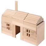 Jeu de construction en bois naturel - goki - 200 pi�ces - pour enfant � partir de 3 ans
