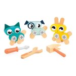 3 petits animaux  bricoler bricokids - jeu de construction enfant - 53 accessoires - jeu dimitation ...