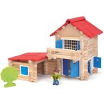 Jeu de construction - jeujura - la maison en bois - 140 pices