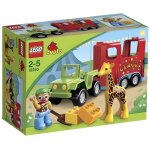 Jeu de construction lego duplo - duplo - le transport du cirque - clown et b�b� girafe - 9 pi�ces