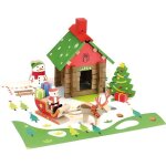 Jeu de construction maison du p�re no�l - 50 pi�ces - jeujura - bois - enfant - mixte - multicolore