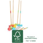 Jeu de croquet en bois certifi� fsc 100% - legler small foot 12033 - multicolore - pour enfants