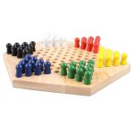 Jeu de dames chinoises - omabeta - bois - 60 pices - mixte - 3 ans et plus