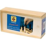 Jeu dchecs en bois - new classic toys - coffret avec pions en bois