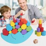 Jeu d�quilibre en bois pour enfants - sodial - moon balance - bleu - a partir de 4 ans