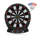 Jeu de fléchettes électronique - salutuya - cible suspendue - Écran lcd - 6 fléchettes - 38 cm Jeu de fléchettes électronique - salutuya - cible suspendue - Écran lcd - 6 fléchettes - 38 cm