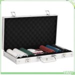 Jeu de jetons de poker - vgeby - 300 pcs - mallette en aluminium - 5 ds - 2 jeux de cartes