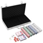 Jeu de jetons de poker - vidaxl - 300 pcs 115 g - mallette de transport portable - multicolore