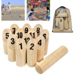 Jeu de lancer en bois de pin - suusolny - jeux de quilles de jardin ext�rieur