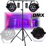 Jeu de lumiere 2 par mini rgbw ibiza + 1 portique pour jeux de lumiere tres robuste pa dj led sono