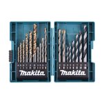 Forets pour perceuse - makita - b - 49432 - 18 pcs - hss - g - bois et maonnerie