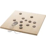 Jeu du palet breton en bois - planche avec palets