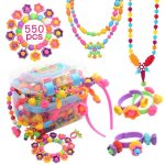 Jeu de perles �ducatives pour enfants zgeer - 550 pi�ces - bracelet et collier faits main