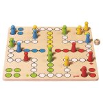 Jeu de soci�t� - goki - goki basic - jeu de petits chevaux - bois - 28 x 28 cm