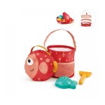 Jeu de plage pliable - hape - a partir de 12 mois - sac poisson - seau pliable - pelle incluse