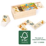 Jeu de plateau - small foot - dominos safari - animaux dafrique en bois - 2 joueurs ou plus - a partir ...
