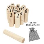 Jeu de quilles - mister gadget - en bois - nordique - marron et noir