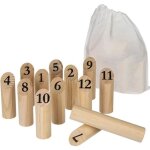 Jeu de quilles nordiques en bois - jja - 12 quilles numrotes - pour enfants - extrieur