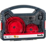 Jeu de scies tr�pans kwb - 8 pi�ces - rouge - carbone - coupe du bois