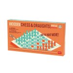 Jeu de soci�t� - legami - jeu d�checs et de dames en bois - vintage - 2 en 1 - 32 pi�ces
