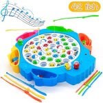 Jeu de soci�t� de p�che � la ligne pour enfants jeu de p�che musical avec canne � p�che cadeau danniversaire ...