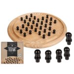 Jeu de solitaire en bois grand modle