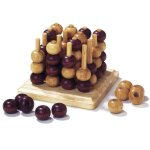 Jeu de strat�gie - goki - tictactoe 3d en bois - pour enfants - mixte - marron