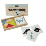 Jeu de tangram en bois - jeujura - 8144 - coffret en bois - 7 pices - 30 modles