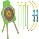 Jeu de tir  larc pour enfant - jeobest - 66cm - 2 arcs 6 flches et 1 cible