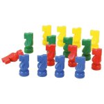 Jeujura - 16 petits chevaux en bois - jeu de socit classique pour petits et grands - lot de 16 sous ...